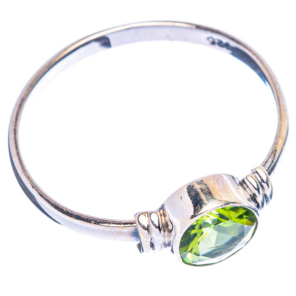 Peridot Dainty Ring Size 8 (925 Sterling Silver) R146991