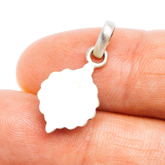 Sterling silver flower-shaped pendant back with bail loop