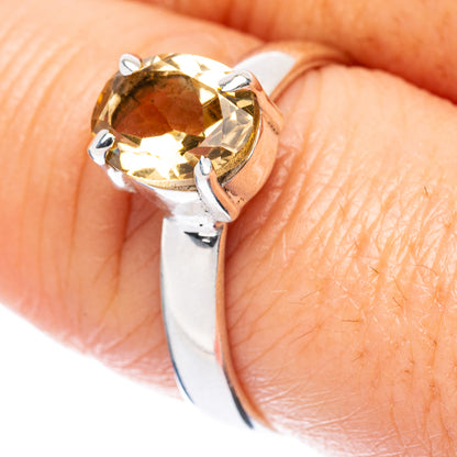 Value Faceted Citrine Ring Size 8.5 (925 Sterling Silver) R3380