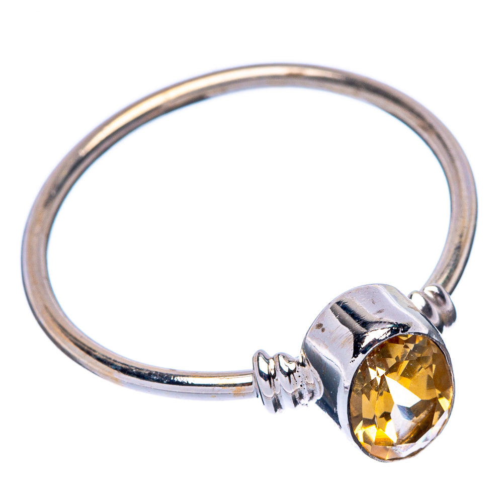 Faceted Citrine Dainty Ring Size 7 (925 Sterling Silver) R145773