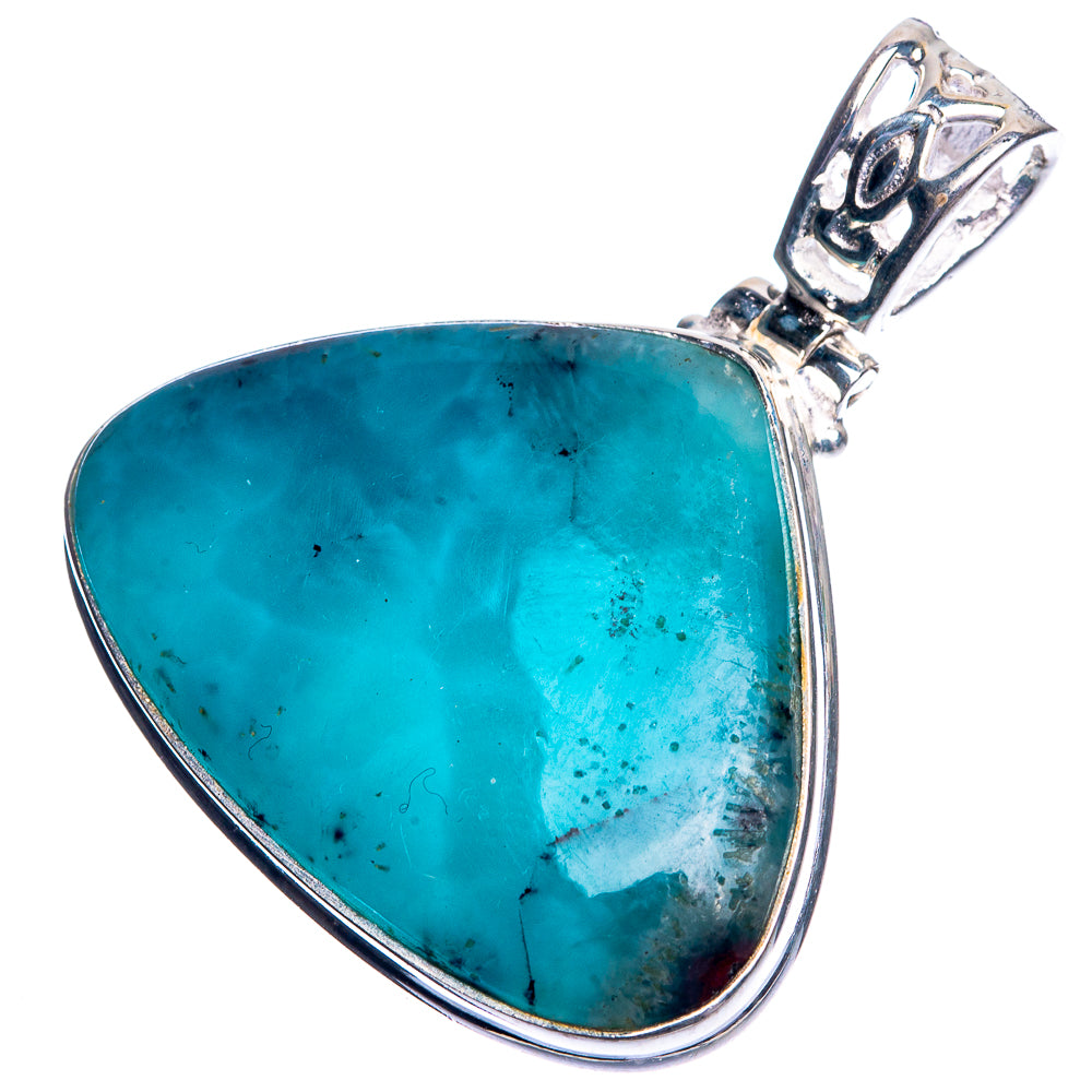 Larimar Pendant 1 1/2" (925 Sterling Silver) P39154