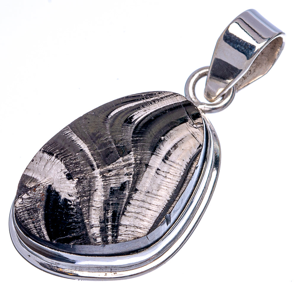 Shungite Pendant 1 3/8" (925 Sterling Silver) P40327