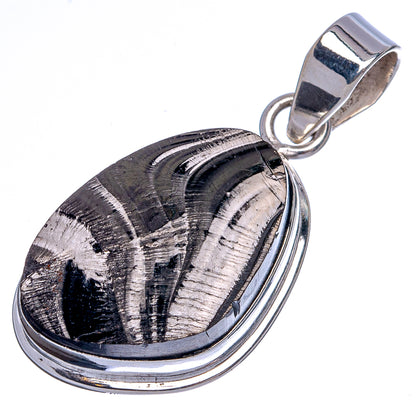 Shungite Pendant 1 3/8" (925 Sterling Silver) P40327