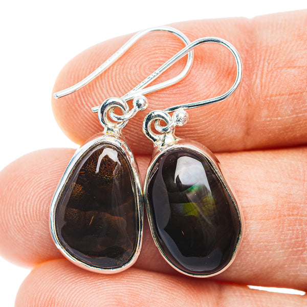 Premium Mexican Fire Agate Earrings 1 3/8" (.925 Sterling Silver)