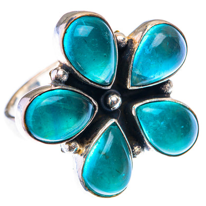 Large Blue Fluorite Ring Size 7.5 (925 Sterling Silver) RING140040