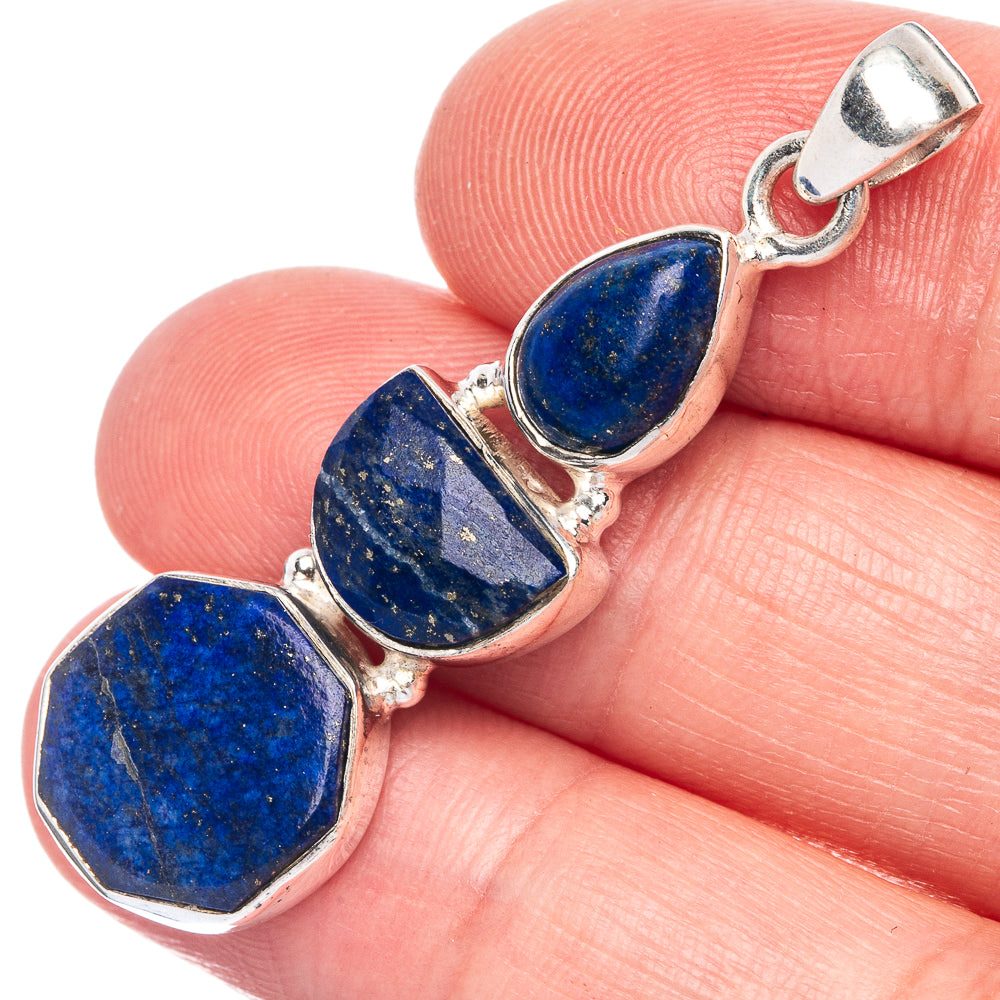 Lapis Lazuli Pendant 1 3/4" (925 Sterling Silver) P40154