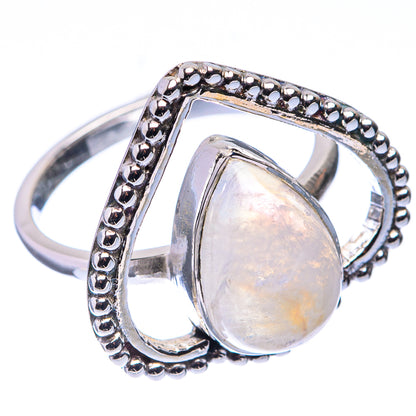 Premium Rainbow Moonstone Ring Size 6.5 (925 Sterling Silver) R141753