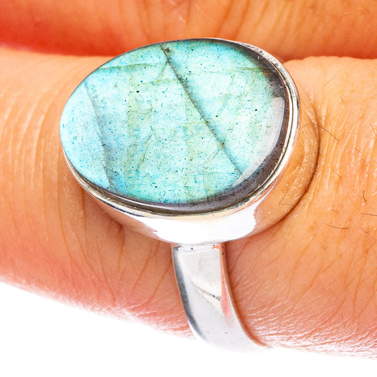Labradorite 925 Sterling Silver Ring Size 7.25 (925 Sterling Silver) R6080