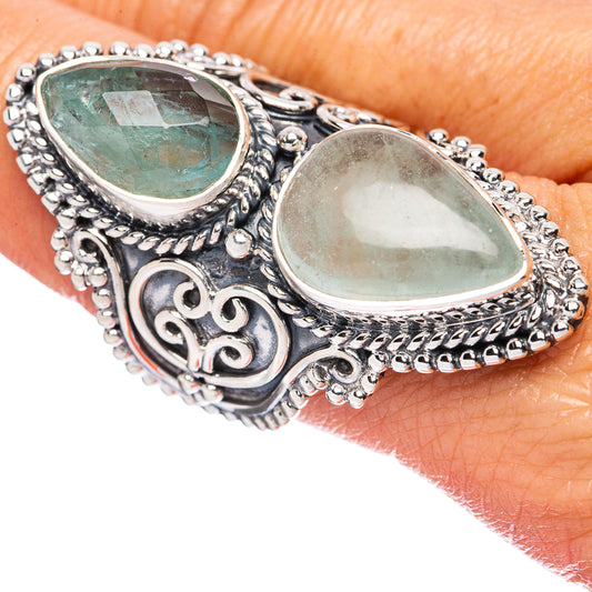 Signature Natural Aquamarine Ring Size 8.75 (925 Sterling Silver) R3530
