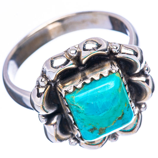 Rare Kingman Turquoise 925 Sterling Silver Ring Size 7.5 (925 Sterling Silver) R3835