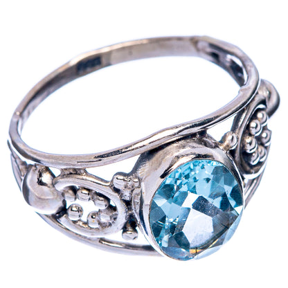 Blue Topaz Dainty Ring Size 6.5 (925 Sterling Silver) R145766