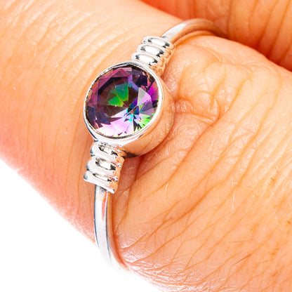 Mystic Topaz Dainty Ring Size 8 (925 Sterling Silver) R146887