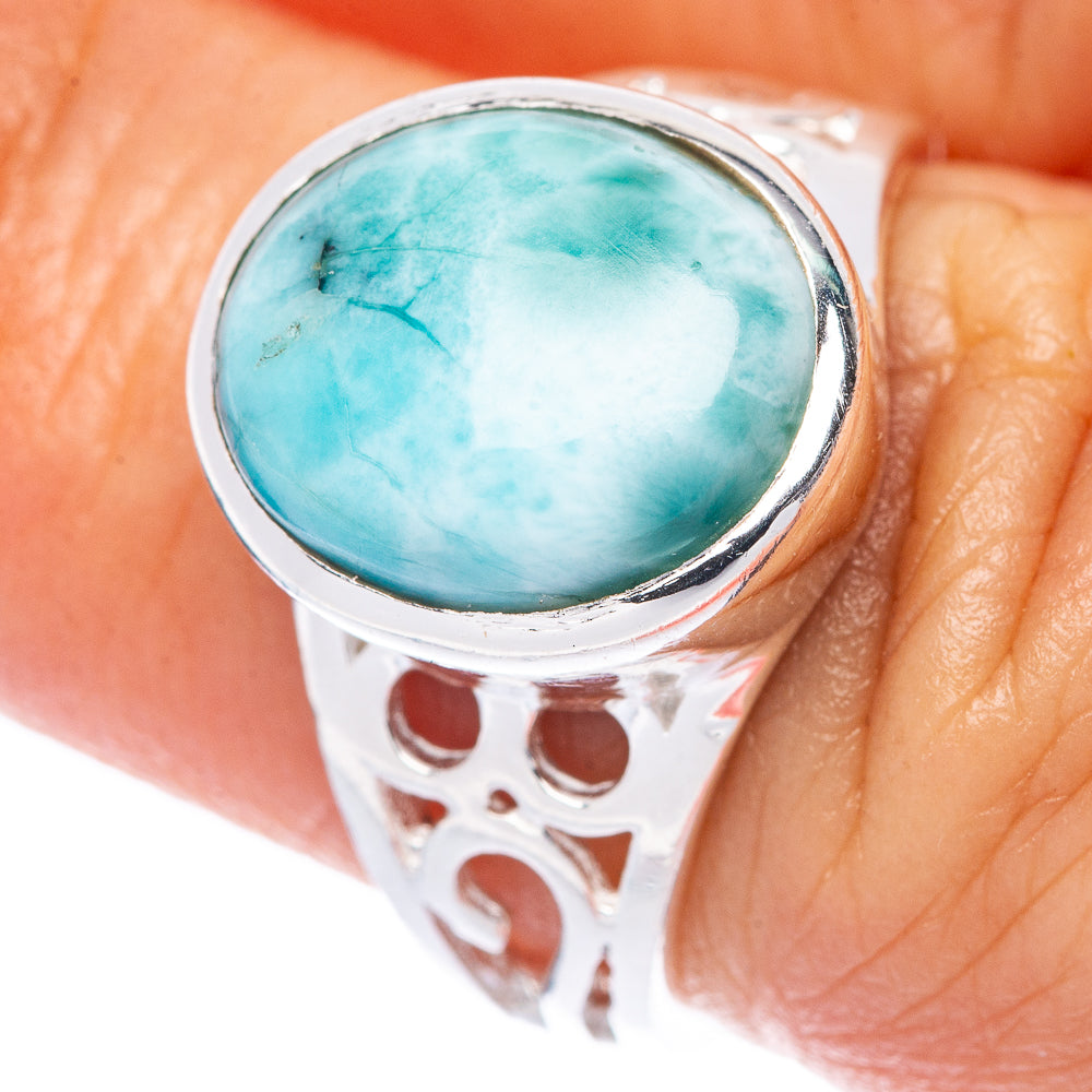 Larimar Dainty Ring Size 8 (925 Sterling Silver) R145885