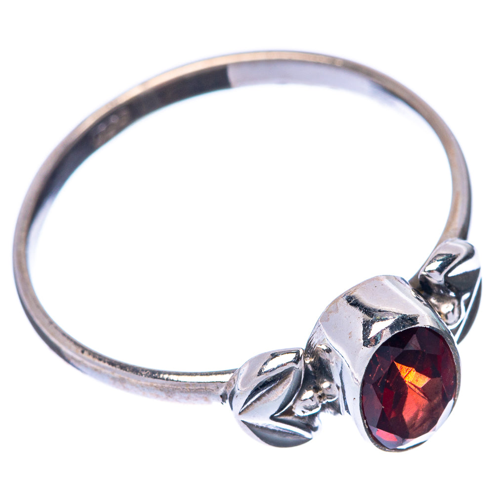 Garnet Dainty Ring Size 8.25 (925 Sterling Silver) R145266