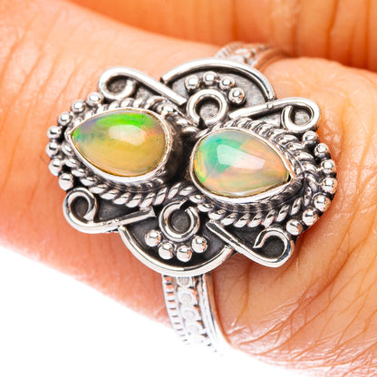 Rare Ethiopian Opal Ring Size 7.25 (925 Sterling Silver) R4070