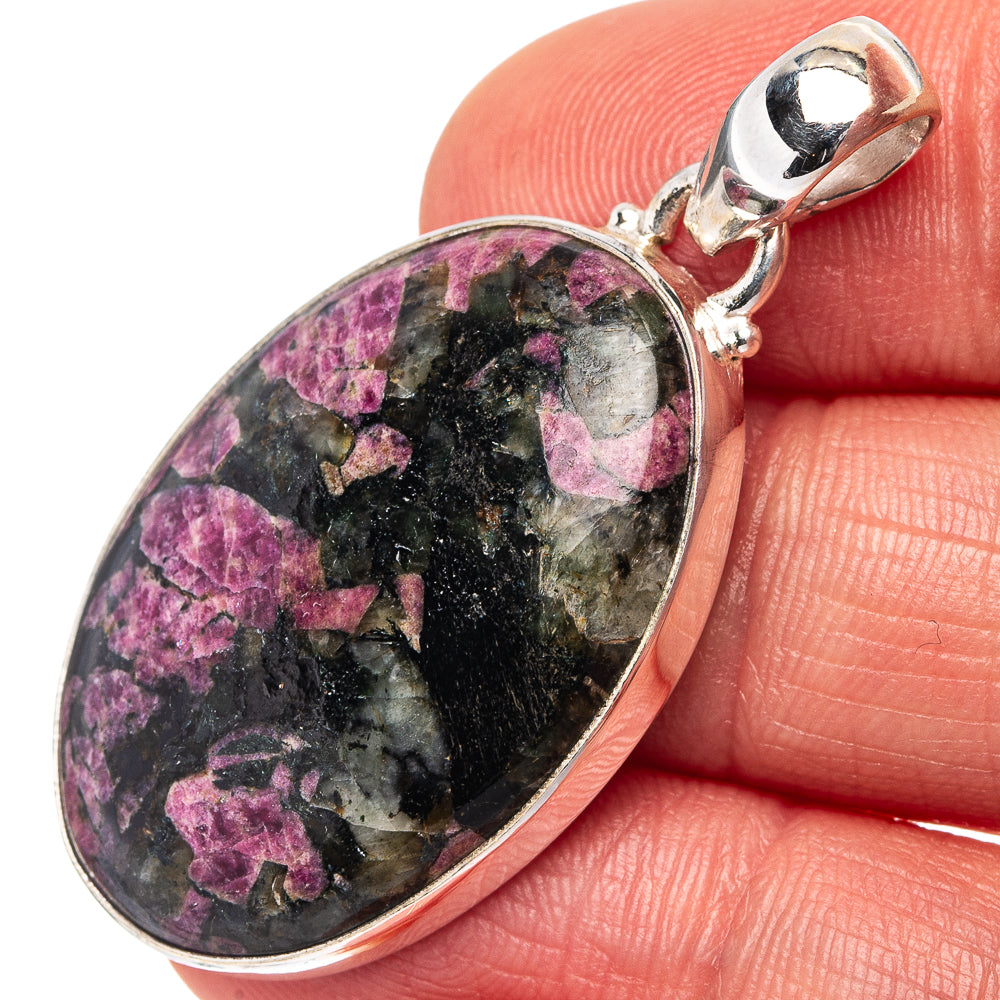 Eudialyte Pendant 1 5/8" (.925 Sterling Silver)