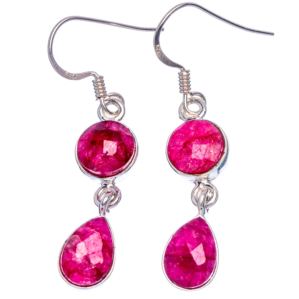 Fuchsite Earrings 1 5/8" (925 Sterling Silver) E433429