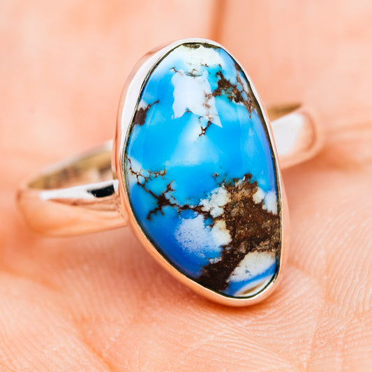 Golden Hills Turquoise Ring Size 7 (.925 Sterling Silver)