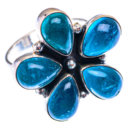 Large Blue Fluorite Ring Size 9 (925 Sterling Silver) RING140224