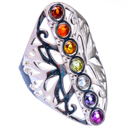 Rainbow Chakra Ring Size 7 (925 Sterling Silver) R141122