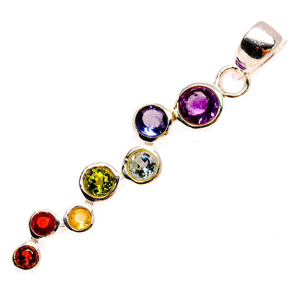 Chakra Dainty Pendant 1 7/8" (925 Sterling Silver) PD37825