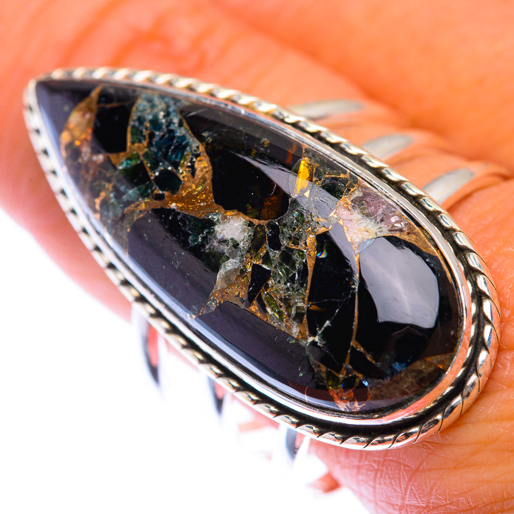 Large Mohave Black Onyx Ring Size 10.75 (925 Sterling Silver) RING140065