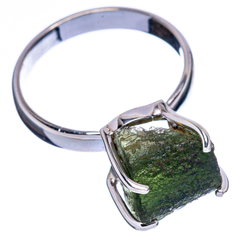 Rare Czech Moldavite Ring Size 8 (925 Sterling Silver) R146405