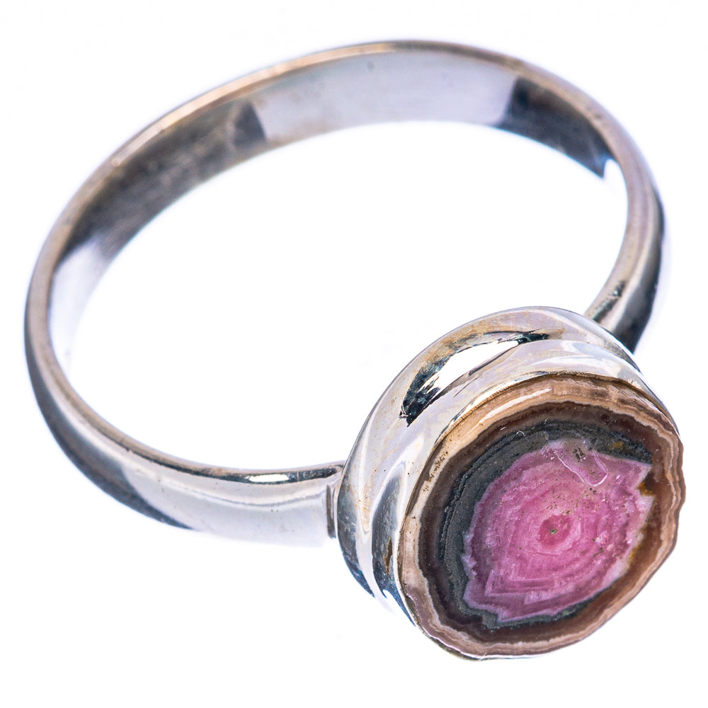 Rare Rhodochrosite Stalactite Ring Size 8.25 (925 Sterling Silver) R2981