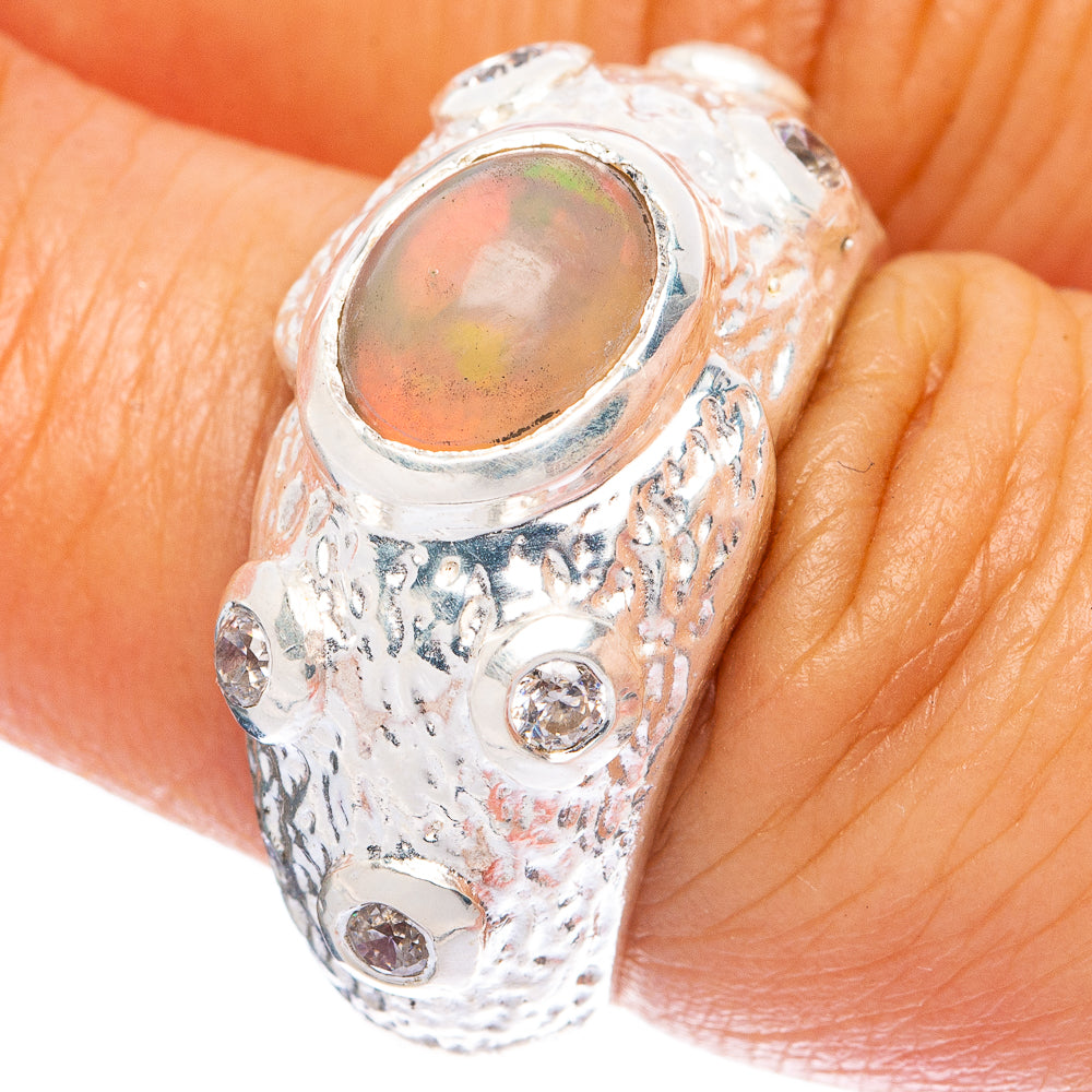 Rare Ethiopian Opal Ring Size 6.75 (925 Sterling Silver) R146037