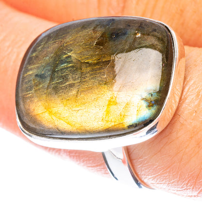 Labradorite Ring Size 8.5 (925 Sterling Silver) R4696