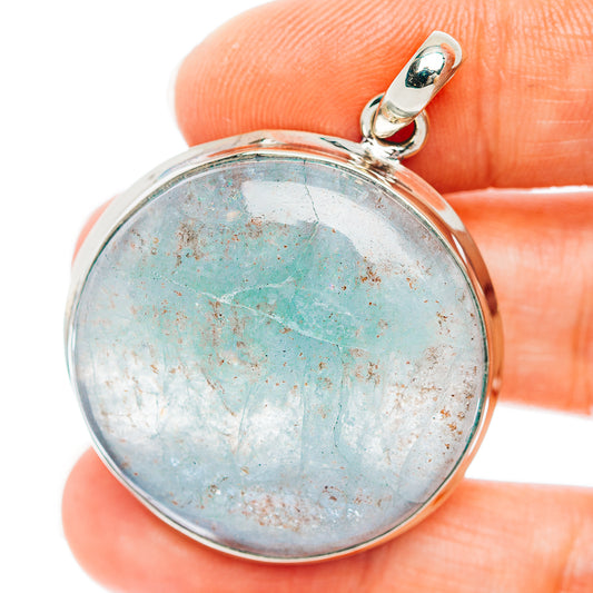 Aquamarine Pendant 1 3/4" (German Silver)