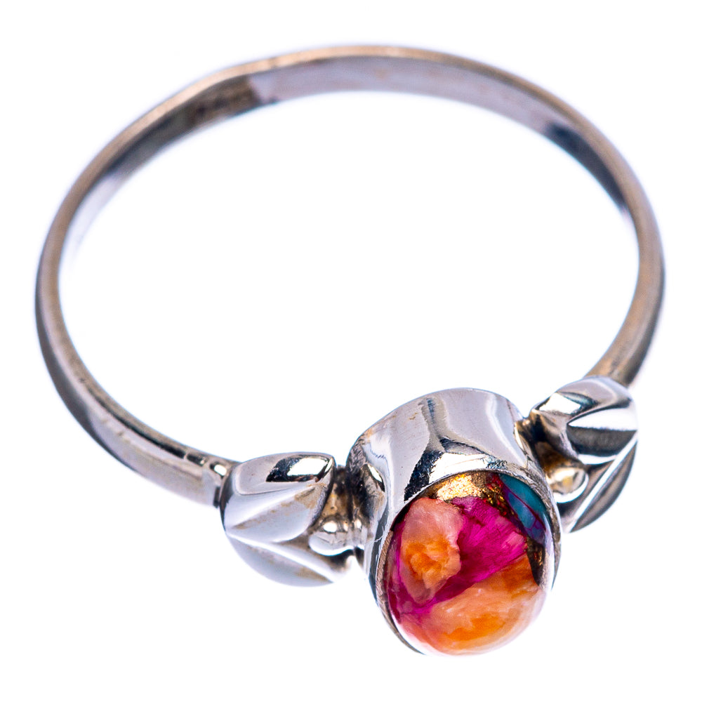Spiny Oyster Turquoise Dainty Ring Size 6.25 (925 Sterling Silver) R145638