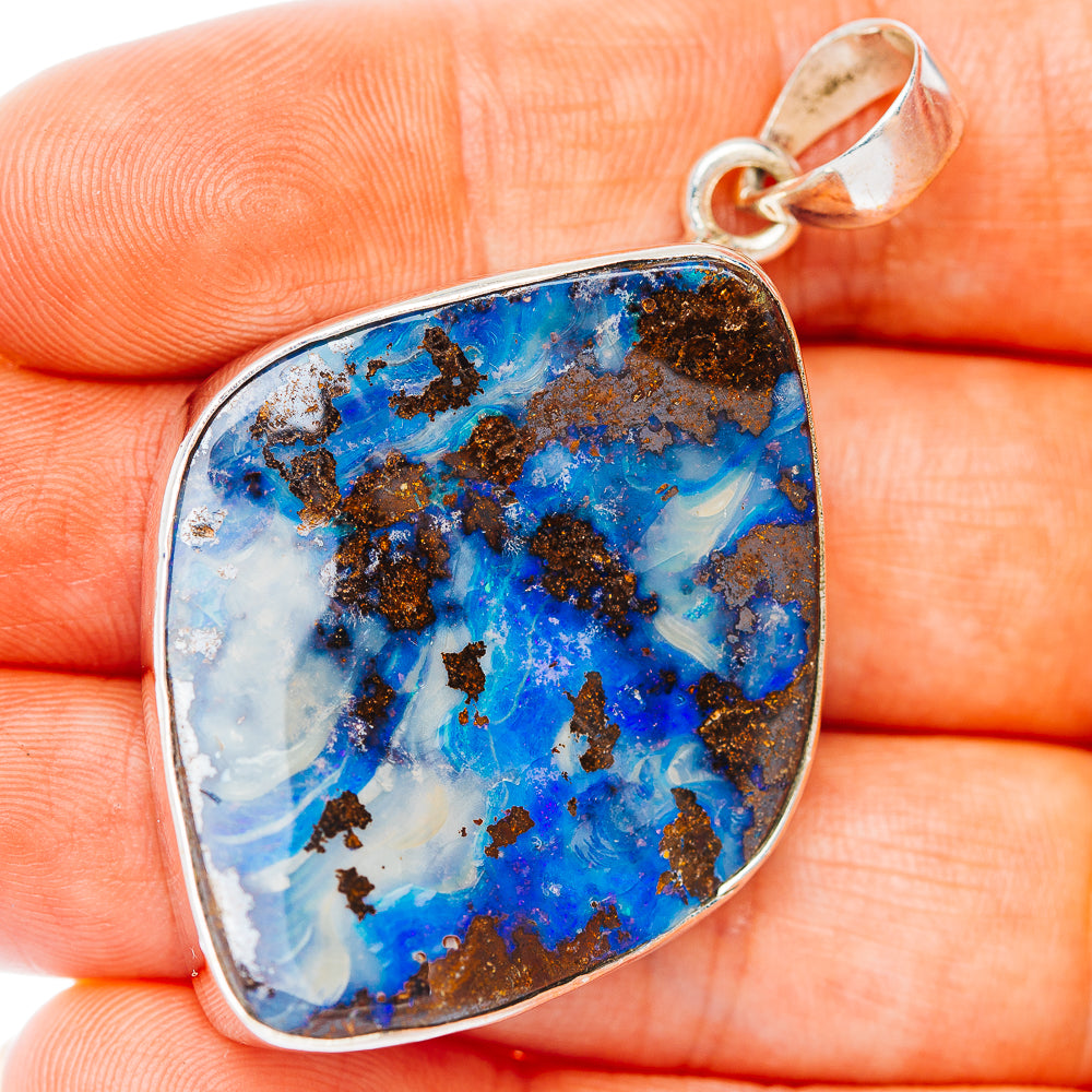 Boulder Opal Pendant 2 1/8" (.925 Sterling Silver)