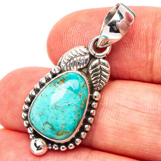 Sterling silver teardrop turquoise-style agate earrings with detailed bead border and fishhooks