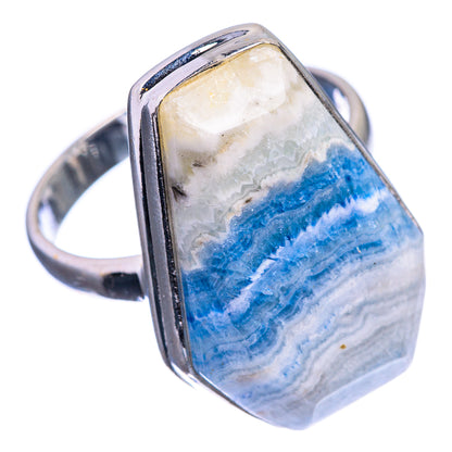 Blue Scheelite Ring Size 10 (925 Sterling Silver) R142069