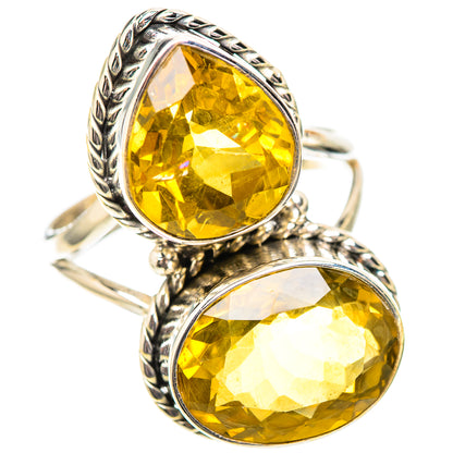 Large Faceted Citrine 925 Sterling Silver Ring Size 11.75 (925 Sterling Silver) RING139485