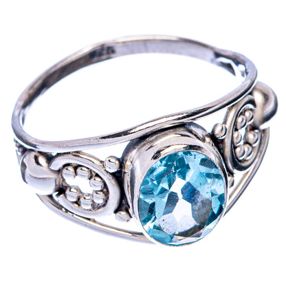 Blue Topaz Dainty Ring Size 7 (925 Sterling Silver) R145078