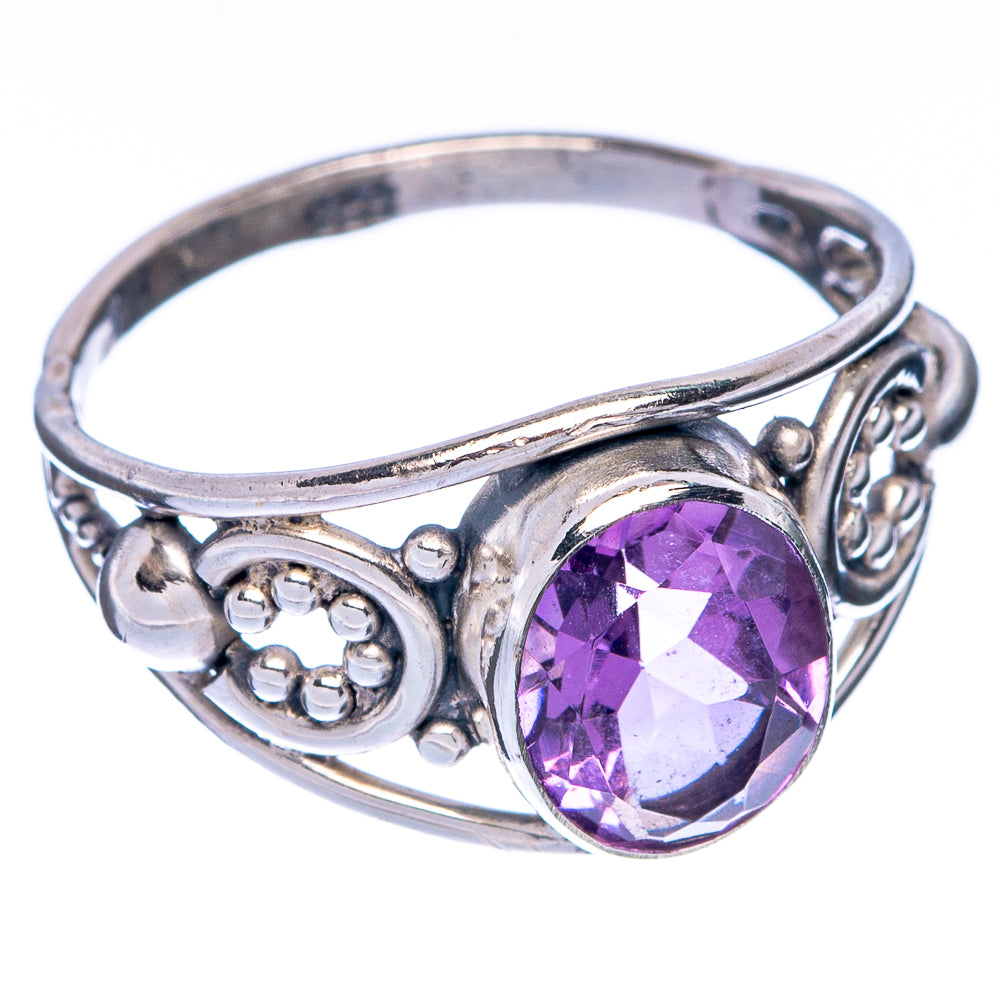 Faceted Amethyst Dainty Ring Size 6.75 (925 Sterling Silver) R145018