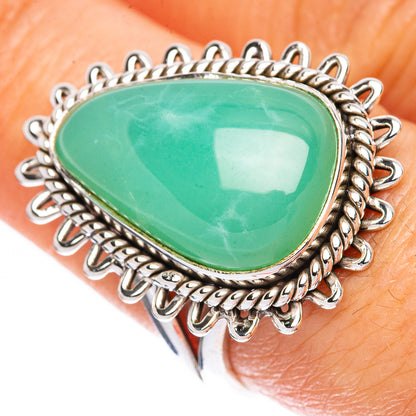 Chrysoprase Ring Size 8.25 (925 Sterling Silver) R2006