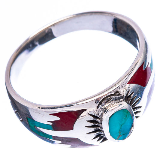 Rare Arizona Turquoise Ring Size 7.75 (925 Sterling Silver) R4558