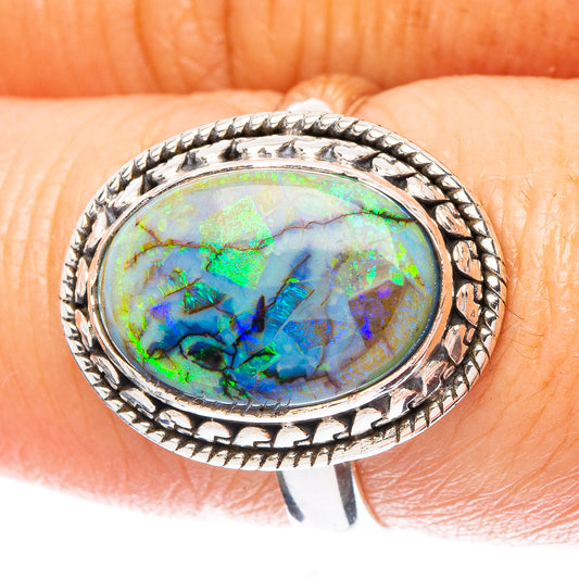 Rare Sterling Opal Ring Size 7.5 (925 Sterling Silver) R4683