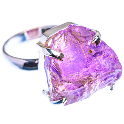 Raw Amethyst Ring Size 8 (925 Sterling Silver) RING140094