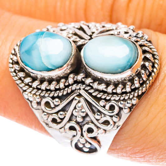 Larimar Ring Size 7.5 (925 Sterling Silver) R4246