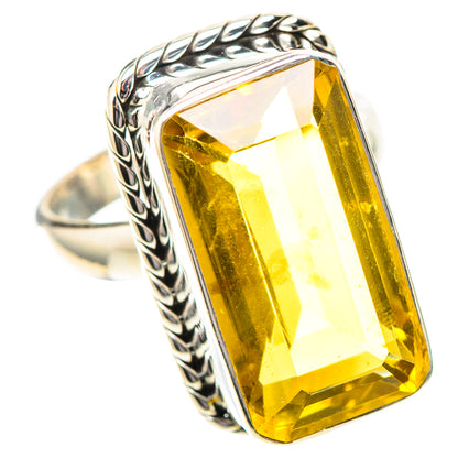 Large Faceted Citrine Ring Size 9 (925 Sterling Silver) RING138905