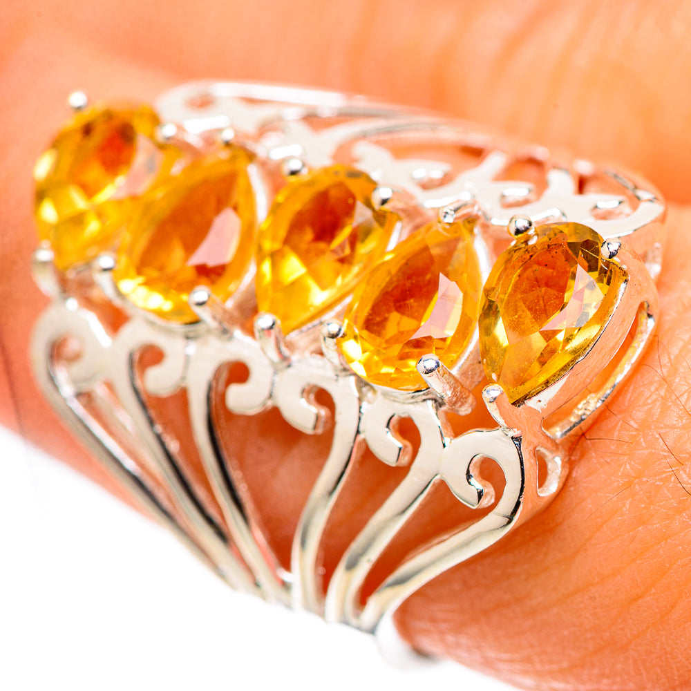 Faceted Citrine 925 Sterling Silver Ring Size 7.5 (925 Sterling Silver) RING139459
