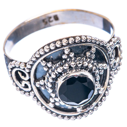 Black Onyx Ring Size 8 (925 Sterling Silver) R5556