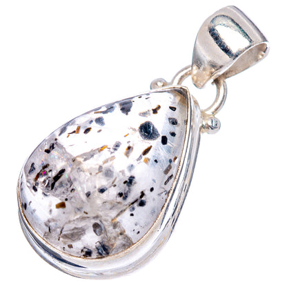 Hematite In Quartz Lepidocrocite Pendant 1 1/4" (.925 Sterling Silver)