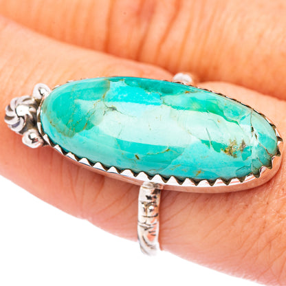 Rare Kingman Turquoise Ring Size 7.75 (.925 Sterling Silver)
