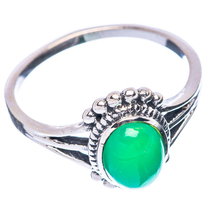 Chrysoprase Ring Size 6.5 (925 Sterling Silver) R5632