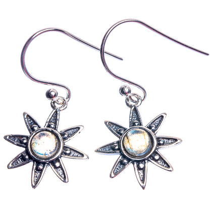 Labradorite Dainty Earrings 1 1/4" (925 Sterling Silver) E432491